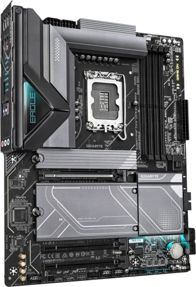 Мат. плата Gigabyte Z890 EAGLE (S-1851, Z890, HDMI, DP, 4DDR5, 4xM.2, PCIe 5.0, 2.5GbE LAN) Мат. плата Gigabyte Z890 EAGLE (S-1851, Z890, HDMI, DP, 4DDR5, 4xM.2, PCIe 5.0, 2.5GbE LAN)