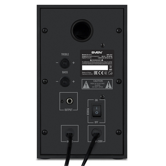 Колонки SVEN SPS-621 (2.0, 2x14W, Bluetooth, Black)
