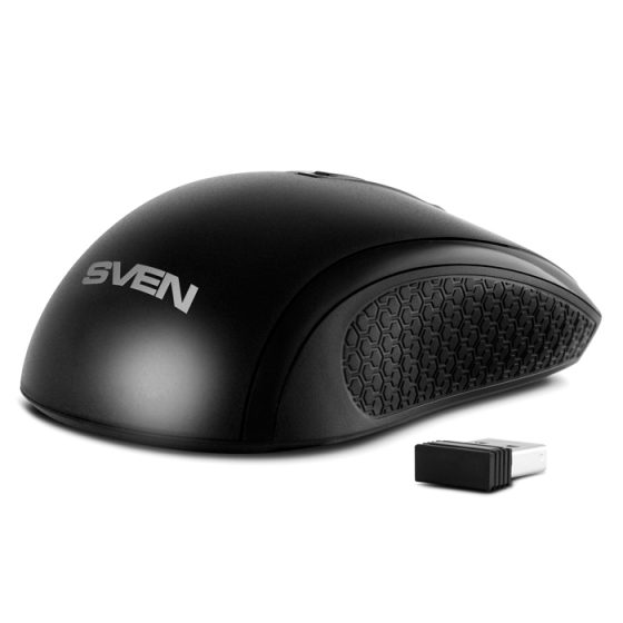 Мышь беспроводная SVEN RX-220W (3+1 keys, 800-1600 DPI, Black)