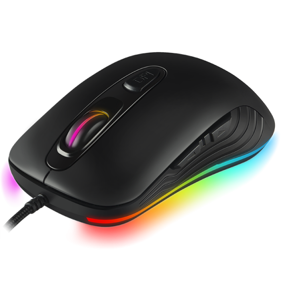 Мышь игровая SVEN RX-G820 (6+1 keys, 200-4800 DPI, SoftTouch, RGB, Black)