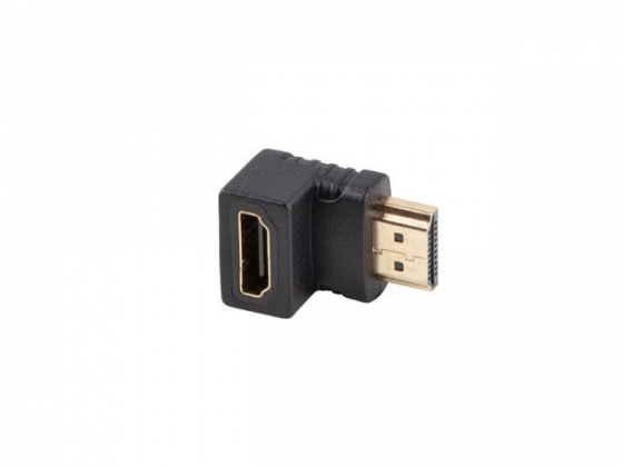 Адаптер LANBERG AD-HDMI-03 (HDMI(M) -> HDMI(F), 4K, Angled Down, Black)