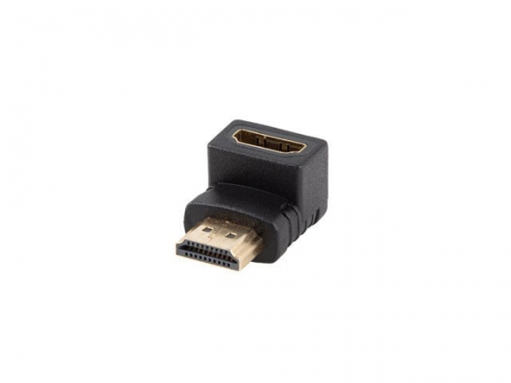 Адаптер LANBERG AD-HDMI-03 (HDMI(M) -> HDMI(F), 4K, Angled Down, Black)