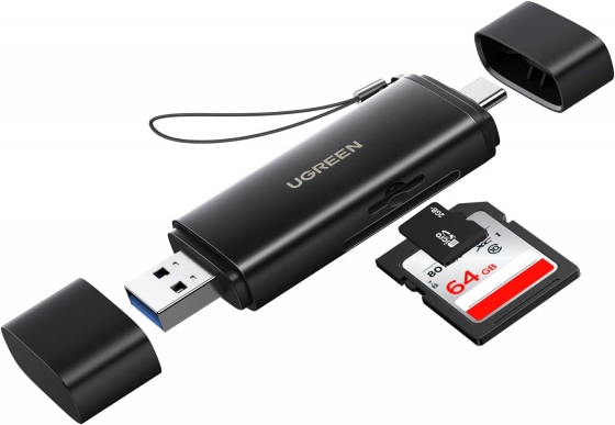 Карт-ридер Ugreen 65024 (USB 3.0/USB-C to SD/MS, SD 4.0 (UHS-II) 312MB/s) Карт-ридер Ugreen 65024 (USB 3.0/USB-C to SD/MS, SD 4.0 (UHS-II) 312MB/s)