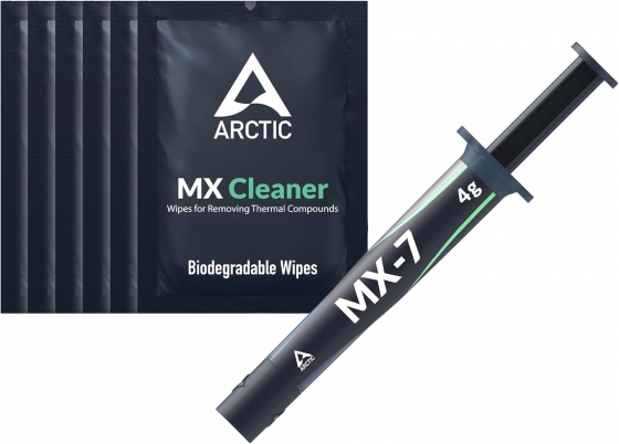 Термопаста Arctic MX-7 (4g, syringe + 6 x Cleaning wipes) Термопаста Arctic MX-7 (4g, syringe + 6 x Cleaning wipes)