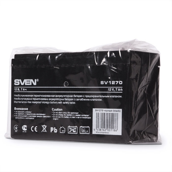 Аккумулятор для ИБП SVEN SV 1270 12V, 7AH Аккумулятор для ИБП SVEN SV 1270 12V, 7AH