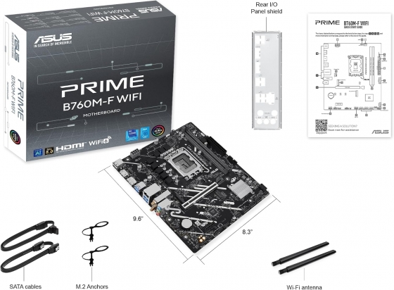 Мат. плата ASUS B760M-F WiFi DDR5 (S-1700, B760, DP, HDMI, 2xPCI-E, 2xDDR5, 2xM.2, SATAIII RAID, SATA3, GbLAN) Мат. плата ASUS B760M-F WiFi DDR5 (S-1700, B760, DP, HDMI, 2xPCI-E, 2xDDR5, 2xM.2, SATAIII RAID, SATA3, GbLAN)
