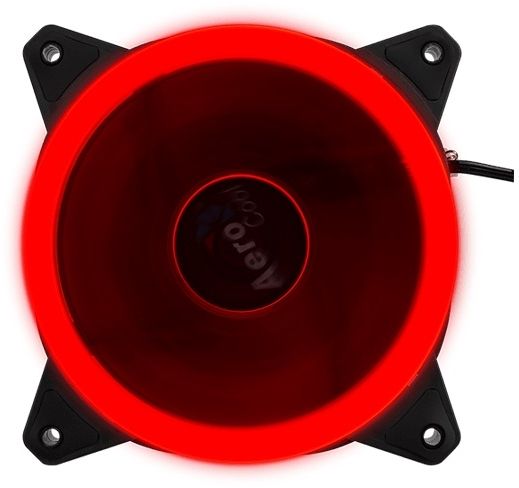 Вентилятор Aerocool Rev Red 120x120mm 3-pin 15dB 153gr LED Ret| REV RED 120