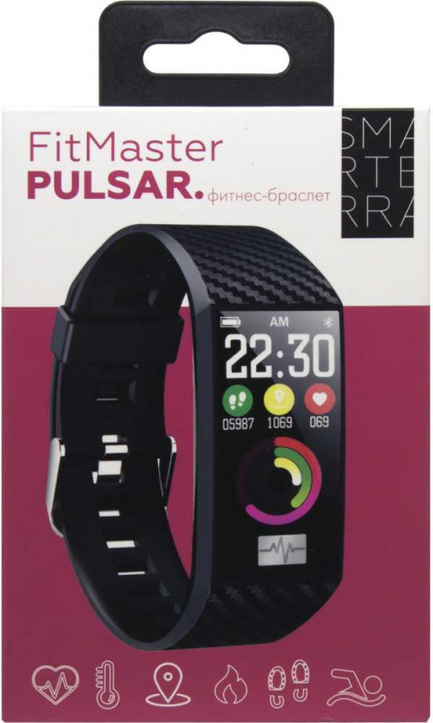 Смарт-браслет Smarterra Fitmaster Pulsar IPS корп.:белый рем.:белый| FMPWT