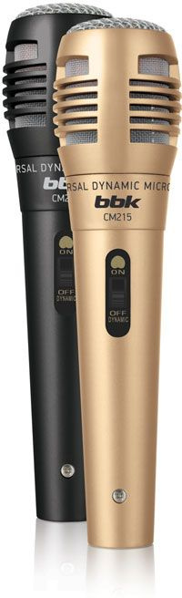 Микрофон проводной BBK CM215 2.5м черный/шампань| CM215 (B/CM)
