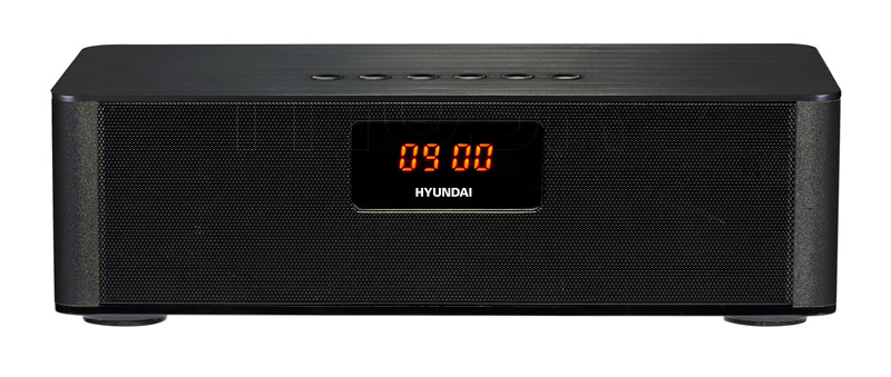 Радиобудильник Hyundai H-RCL340 черный LCD подсв:красная часы:цифровые FM| H-RCL340