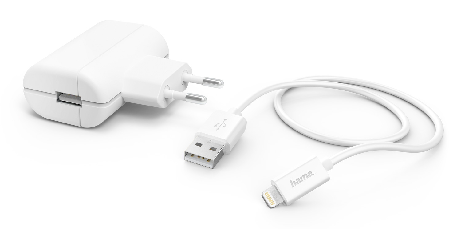 Сетевое зар./устр. Hama H-183265 2.4A для Apple кабель Apple Lightning белый| 00183265