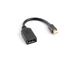Адаптер LANBERG AD-0003-BK DISPLAYPORT MINI(M)->DISPLAYPORT(F) ON CABLE  10CM BLACK