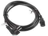 Кабель LANBERG CA-C13C-11CC-0030-BK POWER CORD CEE 7/7 / IEC 320 C13 3M VDE BLACK