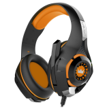 Наушники с микрофоном CrownMicro CMGH-101T (Black/Orange, 3.5mm)