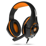 Наушники с микрофоном CrownMicro CMGH-102T (Black/Orange, USB)