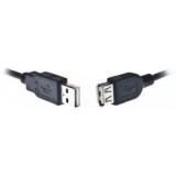 Удлинитель LANBERG NSK-0358 CABLE USB 2.0 AM-AF 2.0 BLACK 1.8M