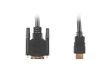 Кабель LANBERG CA-HDDV-10CC-0005-BK HDMI(M)-DVI-D(M) (18+1) 0.5M, SINGLE LINK, BLACK