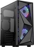 Корпус MidiTower Aerocool GLIDER Cosmo-G-BK-v1 w/o (MidiATX, WINDOW, RGB, Dustfilter)