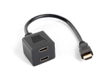 Адаптер LANBERG AD-0019-BK HDMI-AM->HDMI-AF X2 SPLITTER 20CM