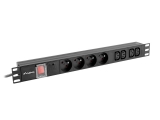 Сетевой фильтр LANBERG PDU-04E04I-0200-BK (4xFRENCH, 4xIEC SOCKETS 2M 1U 10A, BLACK)