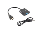 Адаптер LANBERG AD-0017-BK HDMI-A(M)->VGA(F)+AUDIO ON CABLE