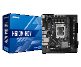 Мат. плата ASROCK H610M-HDV/M2+ D5 (S-1700, H610, VGA, DVI, HDMI, 2xPCI-E, 2DDR5, M2,  SATA3, GbLAN)