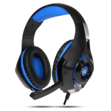 Наушники с микрофоном CrownMicro CMGH-101T (Black/Blue, 3.5mm)