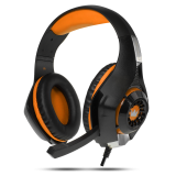 Наушники с микрофоном CrownMicro CMGH-101T (Black/Orange, 3.5mm)