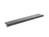 Patch panel LANBERG PPS6-0024-B 24 PORT 0.5U CAT.6 SHIELDED BLACK