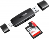 Քարտի ընթերցող Ugreen 80191 (USB 3.0/USB-C, TF/SD, Black)