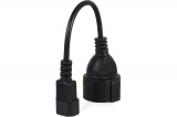 Մալուխ CrownMicro CMPS-01 Power Cord Adapter (IEC to EURO, 16A, 15cm, black)