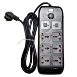 Сетевой фильтр Lightwave LW-EXT-64U-2P (6 Universal Sockets, 4xUSB, 2.0m, Black)