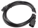 Удлинитель LANBERG CA-C13E-11CC-0018-BK POWER SUPPLY CABLE IEC 320 C13-> C14 1.8M BLACK