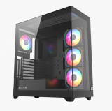 Корпус MidiTower XYZ TITANIUM MESH Black (w/o PSU, Side TG, 4x Integrated A-RGB Fans, X-CS-TITANIUMMESH-B)