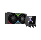 Кулер система жидкостного охлаждения XYZ HYDROTEMP 240 Black (INTEL/AMD, A-RGB Screen, X-WC-HYDROTEMP-240B)