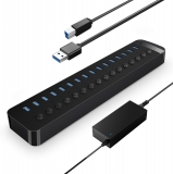 Коммуникатор USB-HUB Orico CT2U3-16AB-EU-BK-BP (ABS Plastic, USB 3.0 Type-A to 16xUSB 3.0 Type-A Ports w/individual switches)