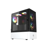 Корпус MidiTower XYZ AIRONE 2G Black/White (w/o PSU, Side TG, Integrated A-RGB Fans, X-CS-AIRONE2G-BW)