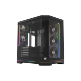 Корпус MidiTower XYZ NEUTRON X 100 Plus Black (w/o PSU, Side TG, Integrated A-RGB Fans, X-CS-NEUTRONX100P-B)