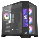 Корпус MidiTower XYZ NEUTRON X Black (w/o PSU, Side TG, Integrated A-RGB Fans, X-CS-NEUTRONX-B)