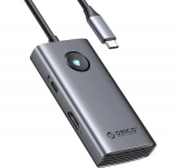 Док-станция Orico PW11-5P-GY-EP (Aluminum + Plastic, USB-C to 1xUSB-A 3.0, 2xUSB-A 2.0, 1xUSB-C (PD 60W), 1xHDMI (4K@30Hz))