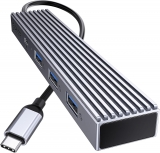 Коммуникатор USB-HUB Orico TWU32-4A-BK-EP-HW (ABS Plastic, USB 3.2 Gen1 Type-A to 1xUSB 3.2 Gen1, 3xUSB 2.0 Type-A Ports)