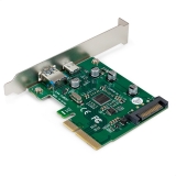 Контроллер ExeGate EXE-320-1A1C (PCI-E x4 3.0, USB 3.2 Gen2 Type-A + Type-C, 10Gbps)