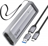 Жесткий диск внешний корпус для SSD Orico AXM2-G2-GY-BP (Aluminum Alloy + ABS, M.2 NVMe, up to 8TB, USB 3.2 Gen2 Type-C) Жесткий диск внешний корпус для SSD Orico AXM2-G2-GY-BP (Aluminum Alloy + ABS, M.2 NVMe, up to 8TB, USB 3.2 Gen2 Type-C)