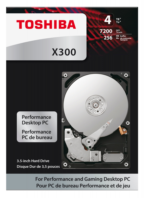 Жесткий диск Toshiba SATA-III 4Tb HDWE140EZSTA X300 128Mb 3.5