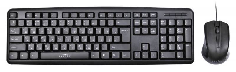 Клавиатура + мышь Oklick 600M клав:черный мышь:черный USB| MK-5330