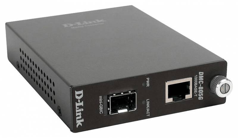 Медиаконвертер D-Link DMC-805G/A DMC-805G/A11A 1000Base-T Gigabit Twisted-pair to Mini GBIC| DMC-805G/A11A