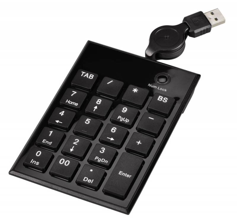 Числовой блок Hama SK-140 черный USB slim| 00050448