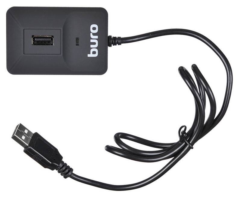 Устройство чтения карт памяти USB2.0 Buro BU-CR/HUB3-U2.0-0688 черный| BU-CR/HUB3-U2.0-0688