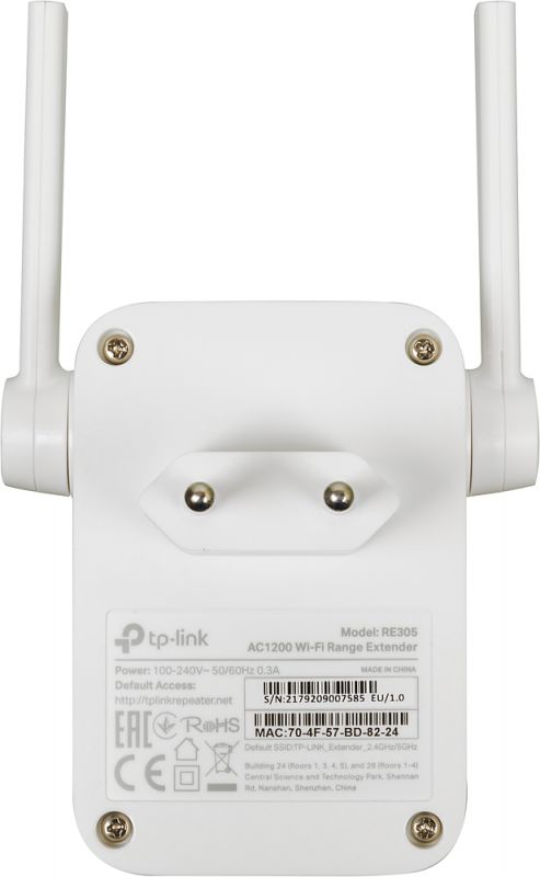 Повторитель беспроводного сигнала TP-Link RE305 AC1200 Wi-Fi белый| RE305