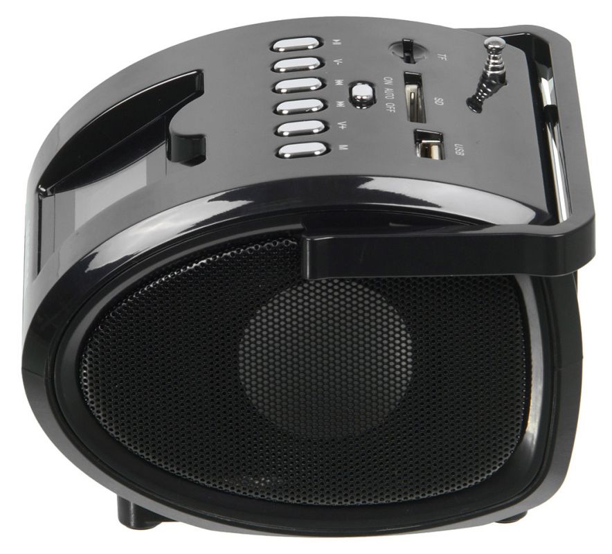 Аудиомагнитола Hyundai H-PAS180 черный 6Вт/MP3/FM(dig)/USB/SD| H-PAS180